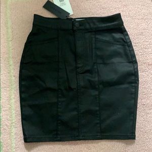Calvin Klein black pencil denim skirt NWT